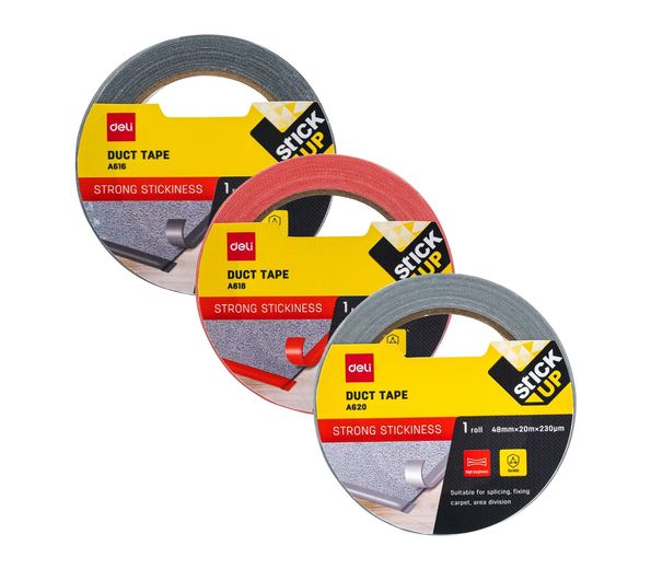 სკოჩი ტექსტილის 48mm*20m RED A618 DELI