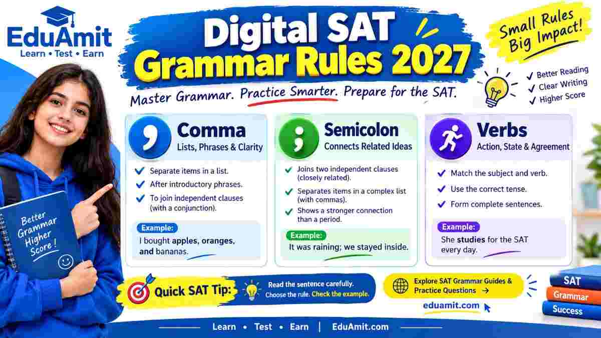 `SAT Grammar Rules Cheat Sheet (2026) 1 `SAT Grammar Rules Cheat Sheet (2026)