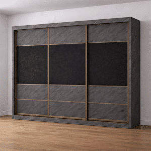 Jameson V Modular 8FT 3 Doors Sliding Wardrobe