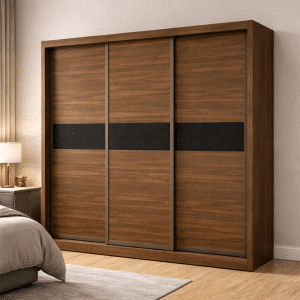 Braxton V Modular 8FT 3 Doors Sliding Wardrobe (B)