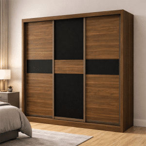Braxton V Modular 8FT 3 Doors Sliding Wardrobe (C)