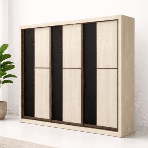 Hudson V Modular 8FT 3 Doors Sliding Wardrobe (A)