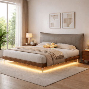 Glandor Queen/King Solid Wooden Bed Frame