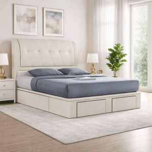 Glacia Hydraulic Storage Bed Frame With Drawer