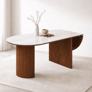 Fluted Extendable Dining Table