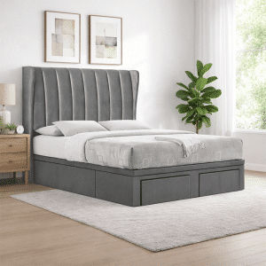 Riley Hydraulic Storage Bed Frame With Drawer