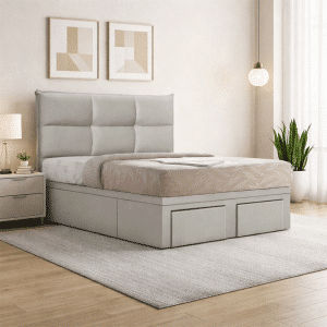 Elysia Hydraulic Storage Bed Frame With Drawer