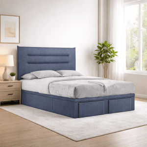 Helle Hydraulic Storage Bed Frame With Drawer