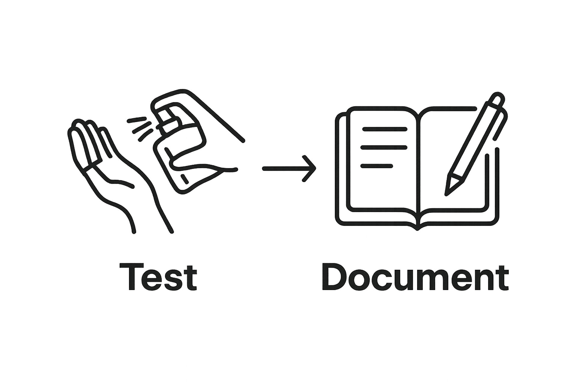 Infographic showing how to test and document a perfume review in two simple steps.