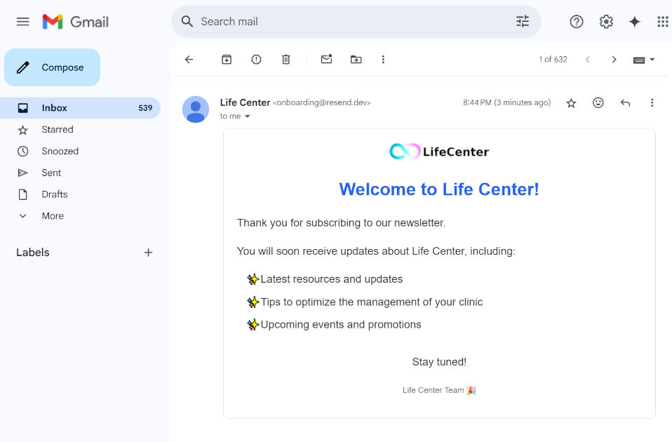 AI-Healthbot Assistant - Resend Mail