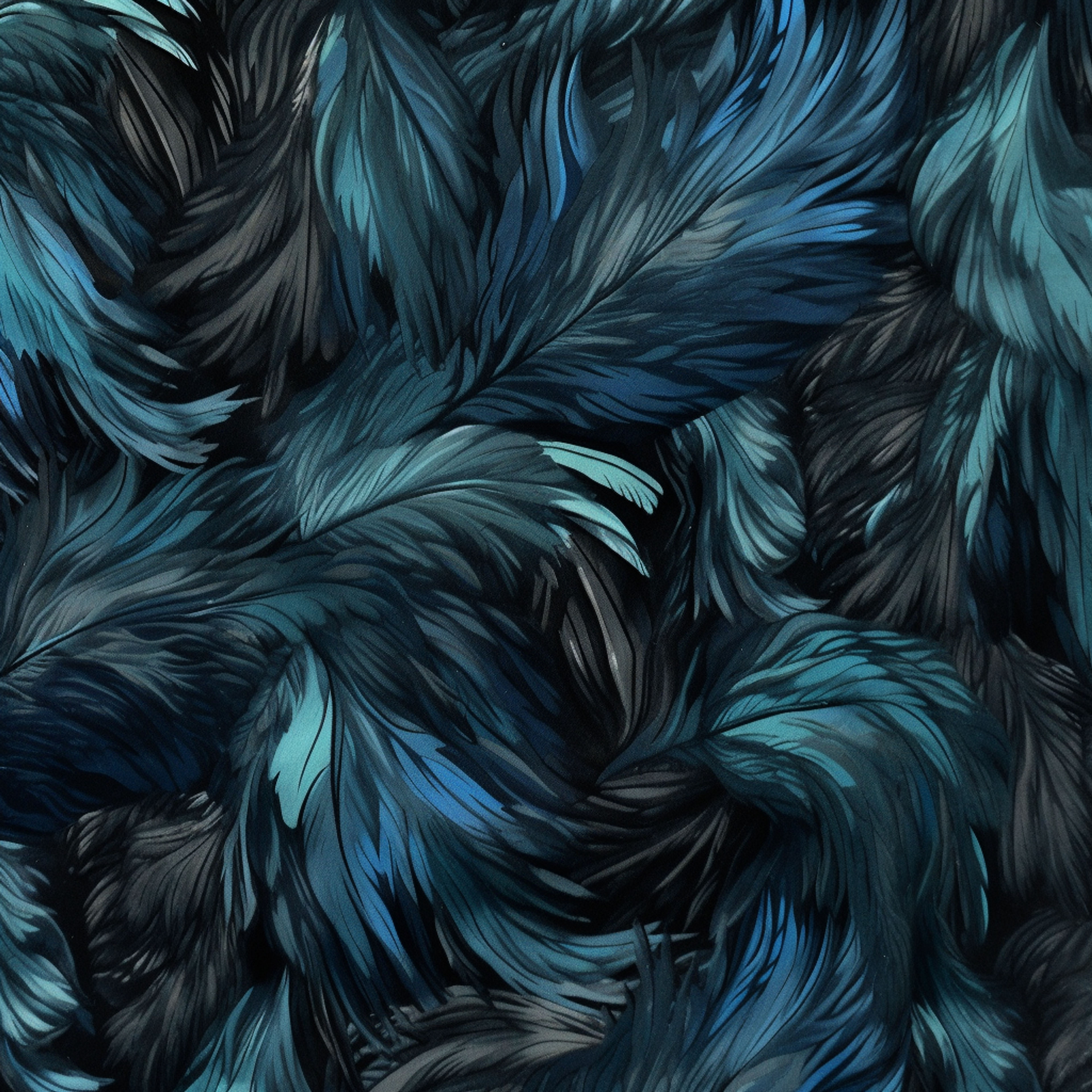 Dark Blue Feathers