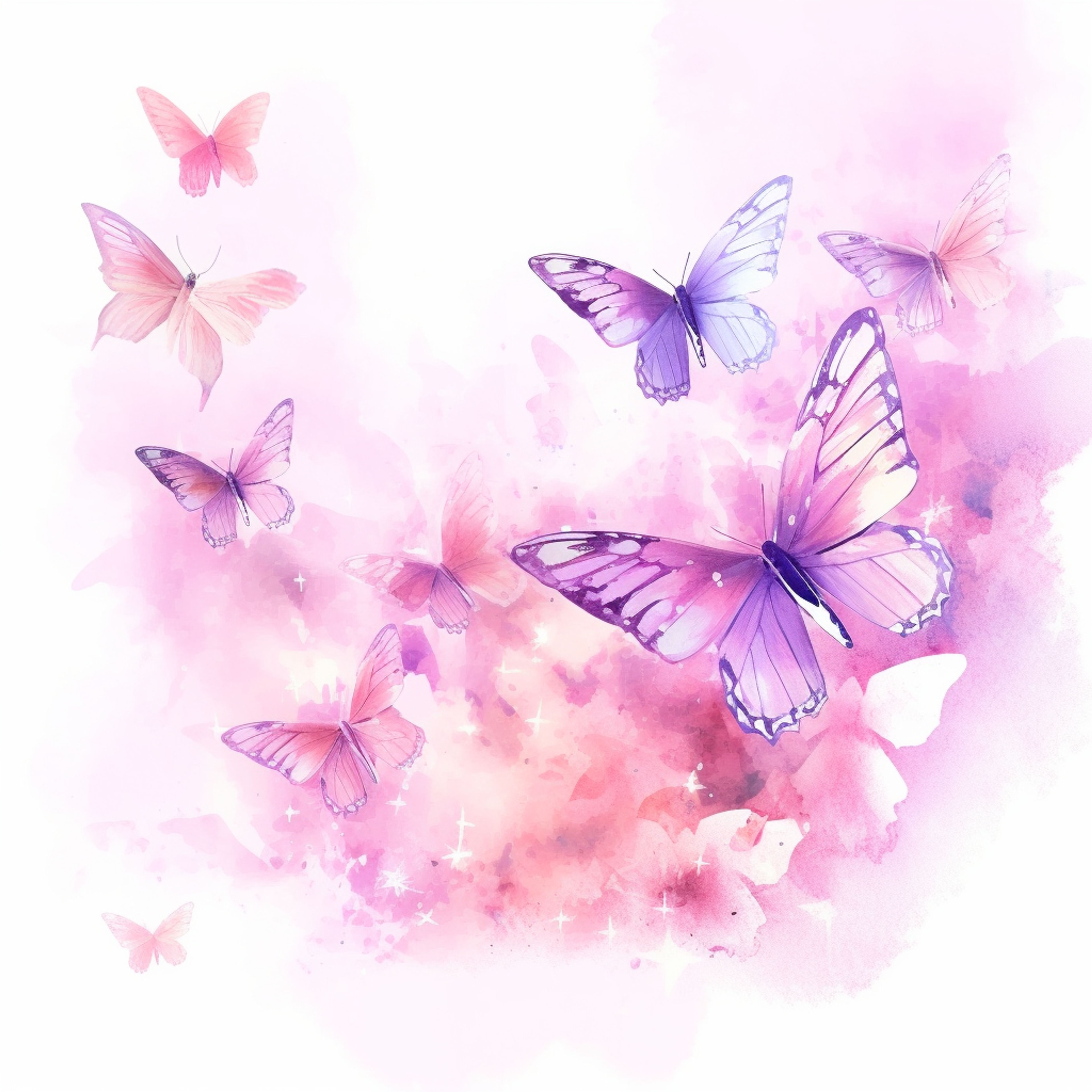 light purple butterfly background