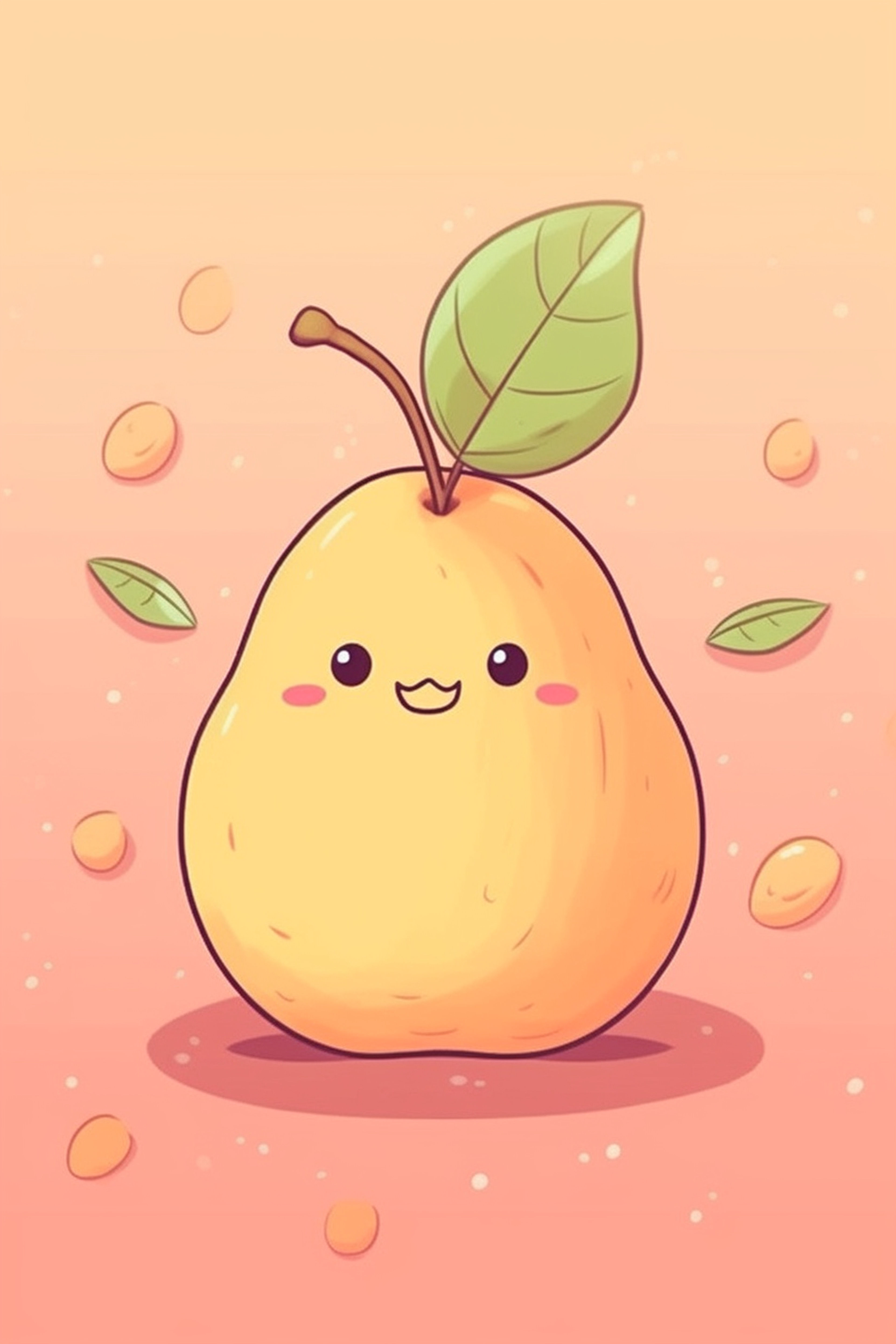 pear cartoon cute