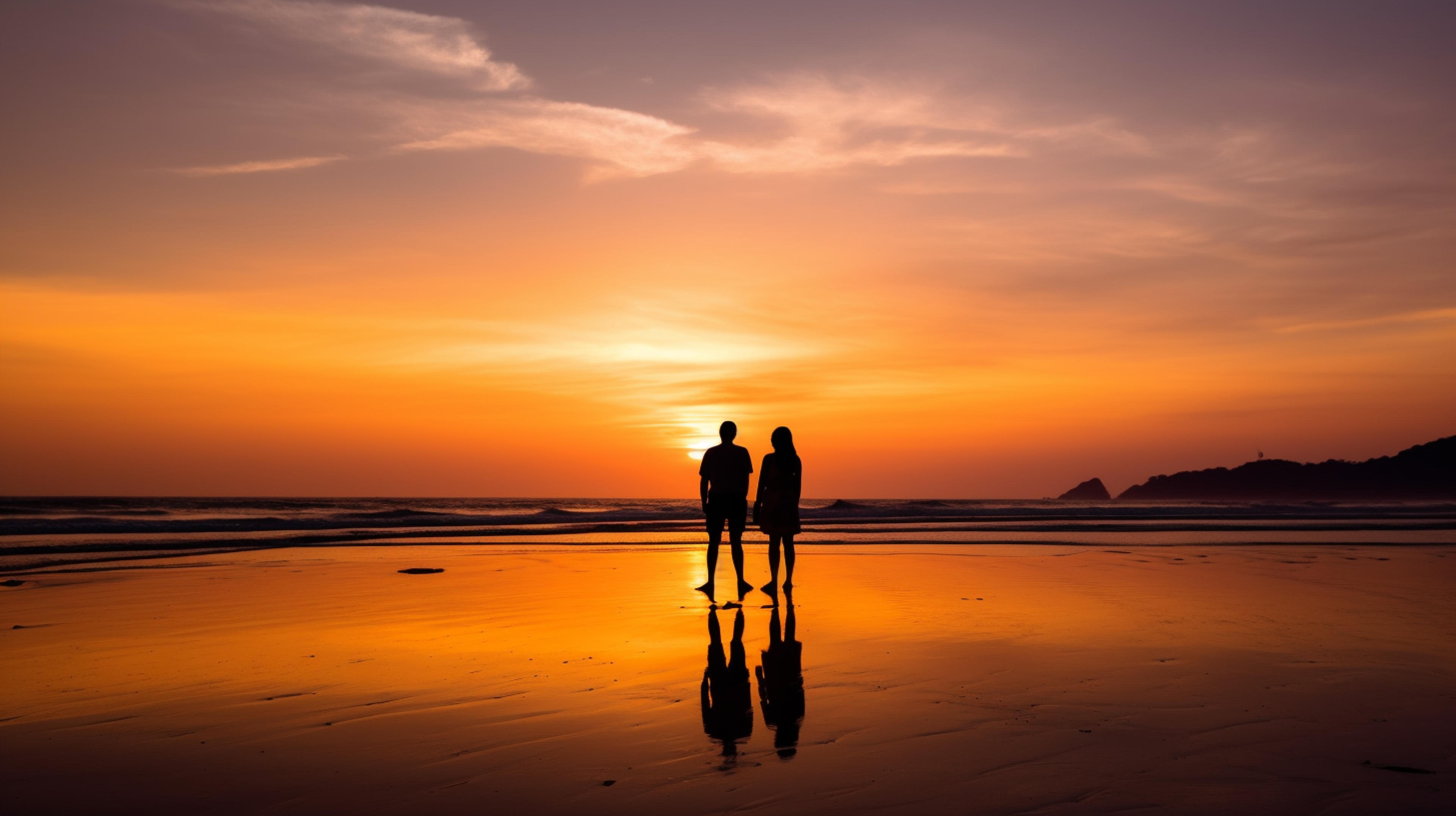 A Person Enjoying The Beach View of the Sunset · Free Stock Photo