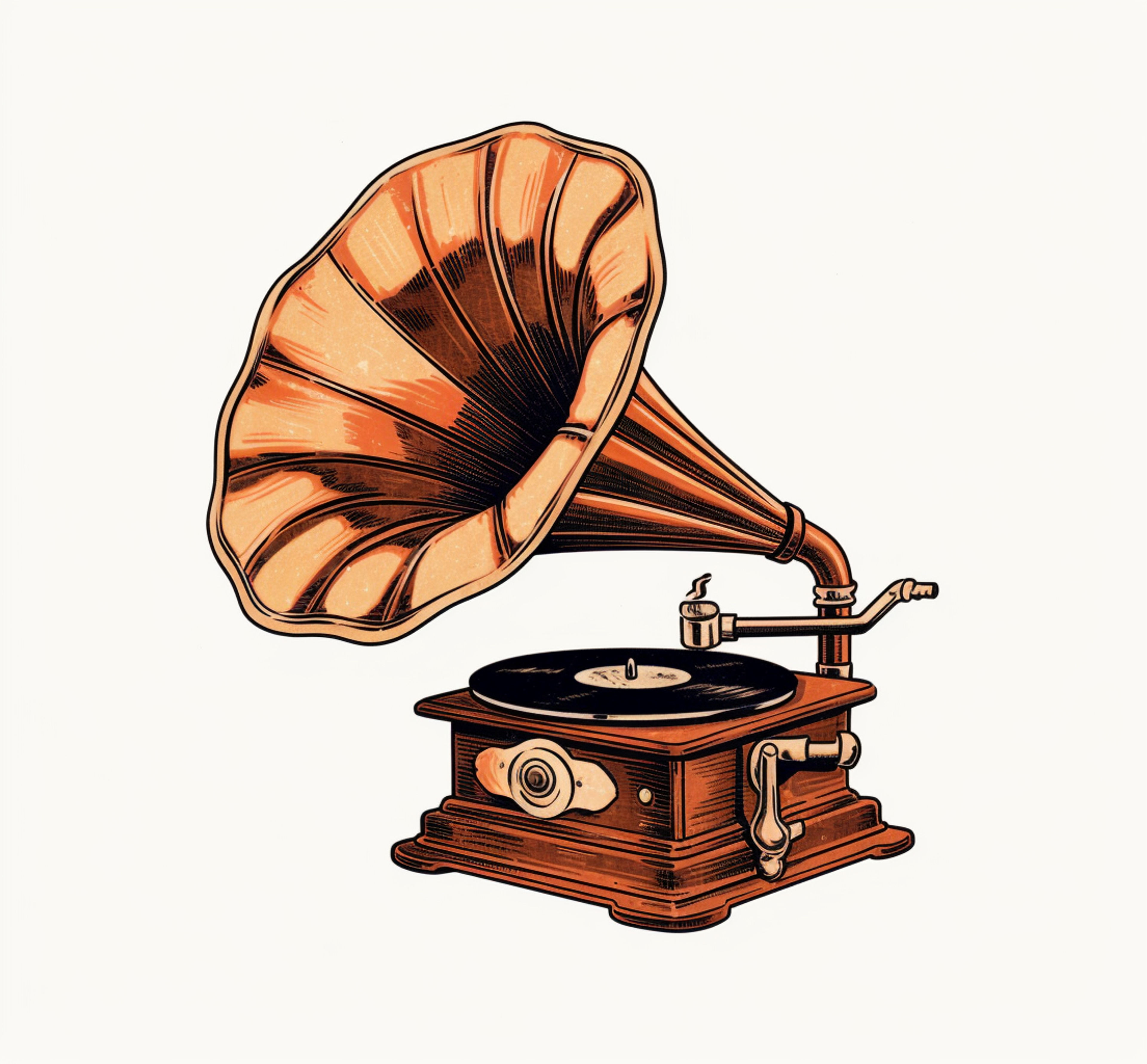 gramophone drawing