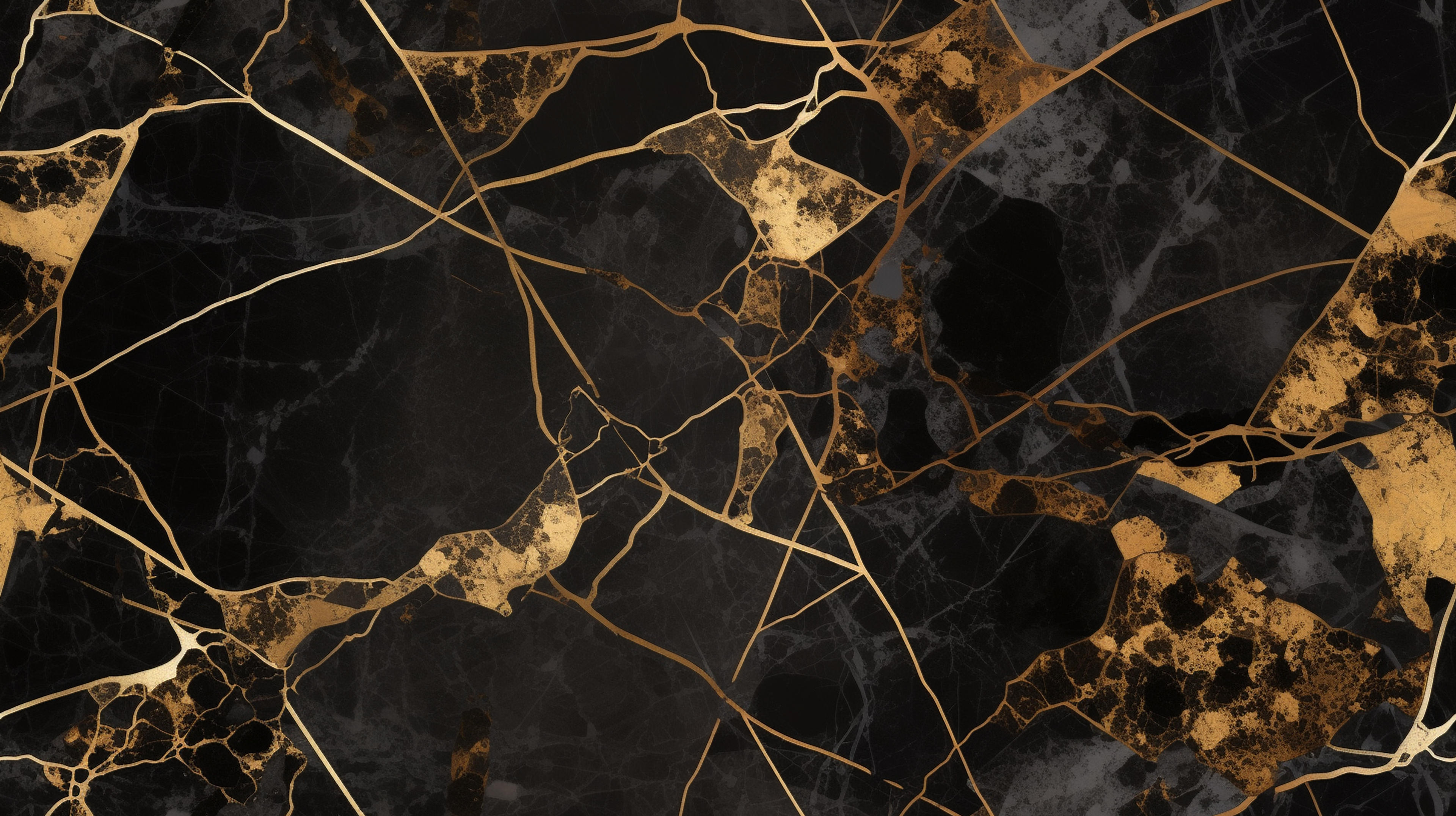 Ethereal Black Gold Marble Steam Deck Skin Luxury Marble 