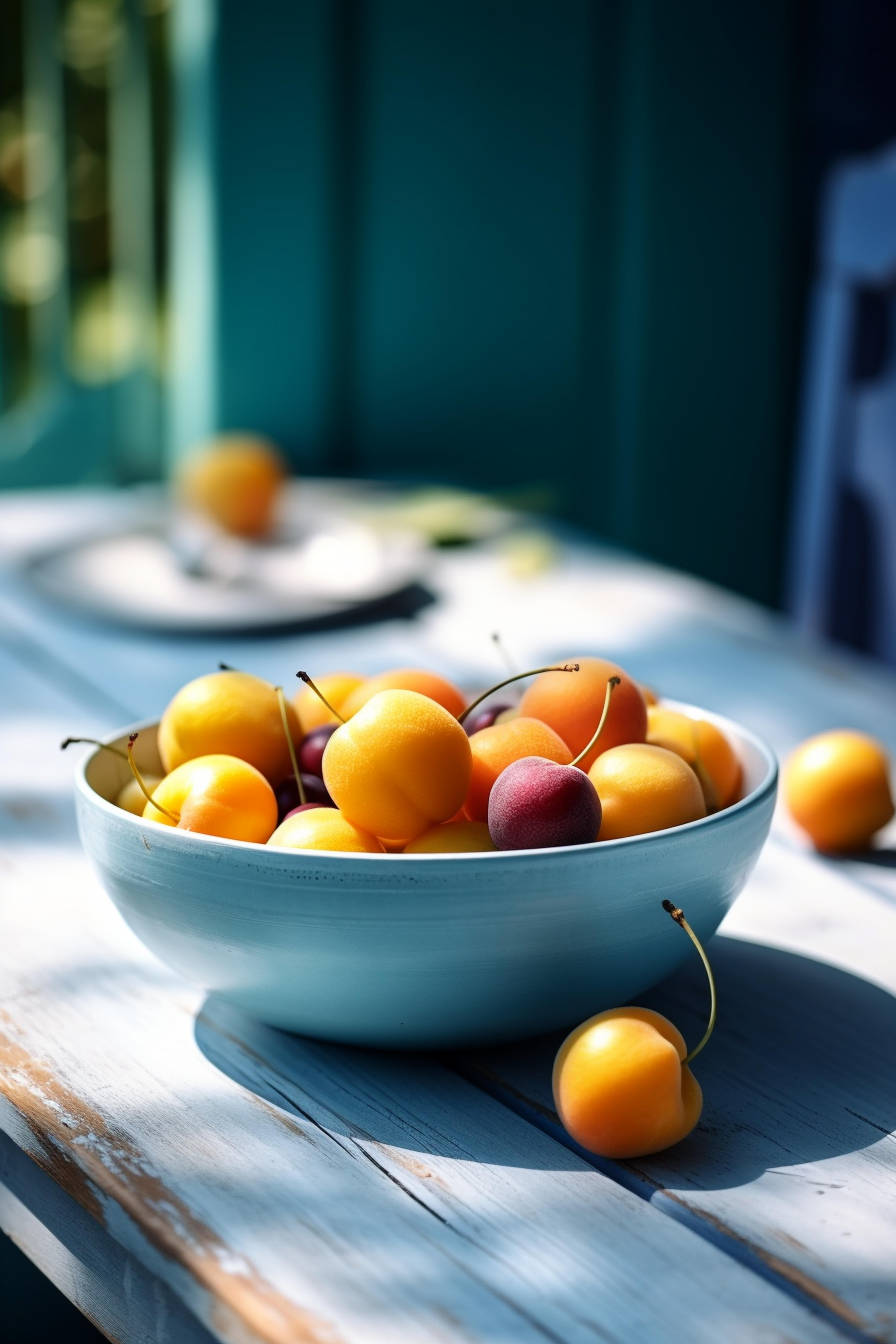 Blue and White Medium Fruit Bowl