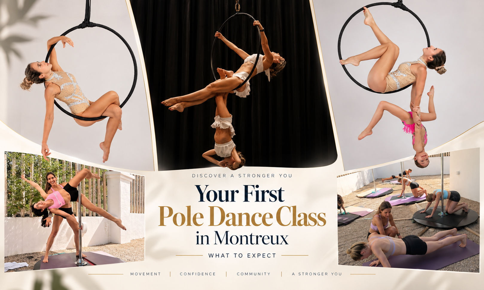 First pole dance class in Montreux at Free Spirit Pole Dance