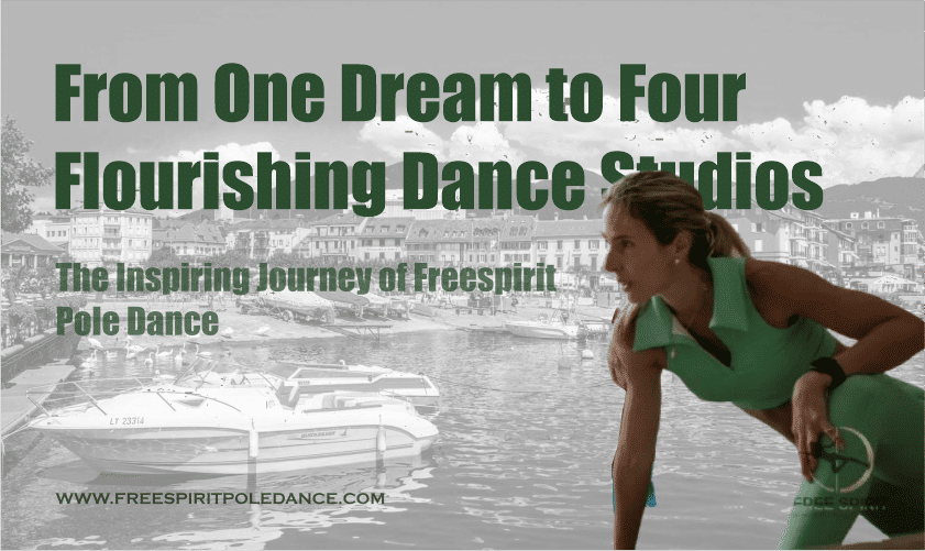 Women learning pole dance moves in Vevey