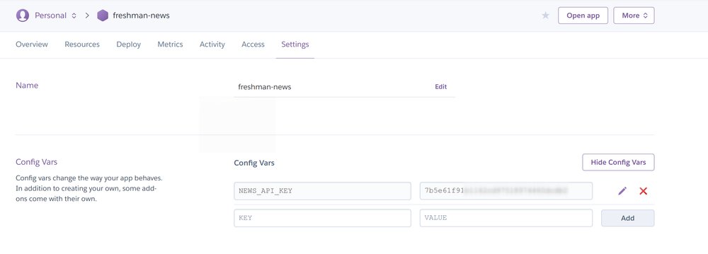 Heroku config variables