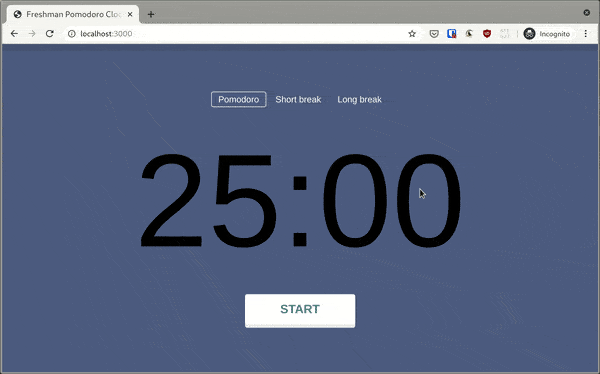 GIF of switching modes on the timer