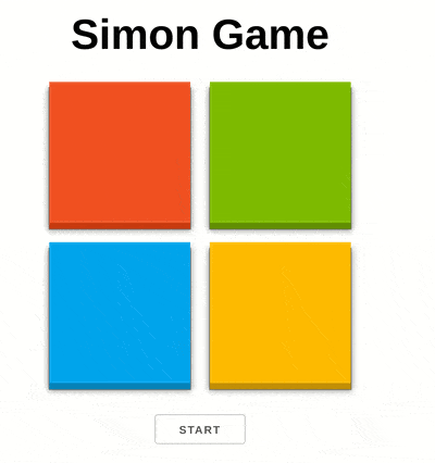 Simon Game Next round demo