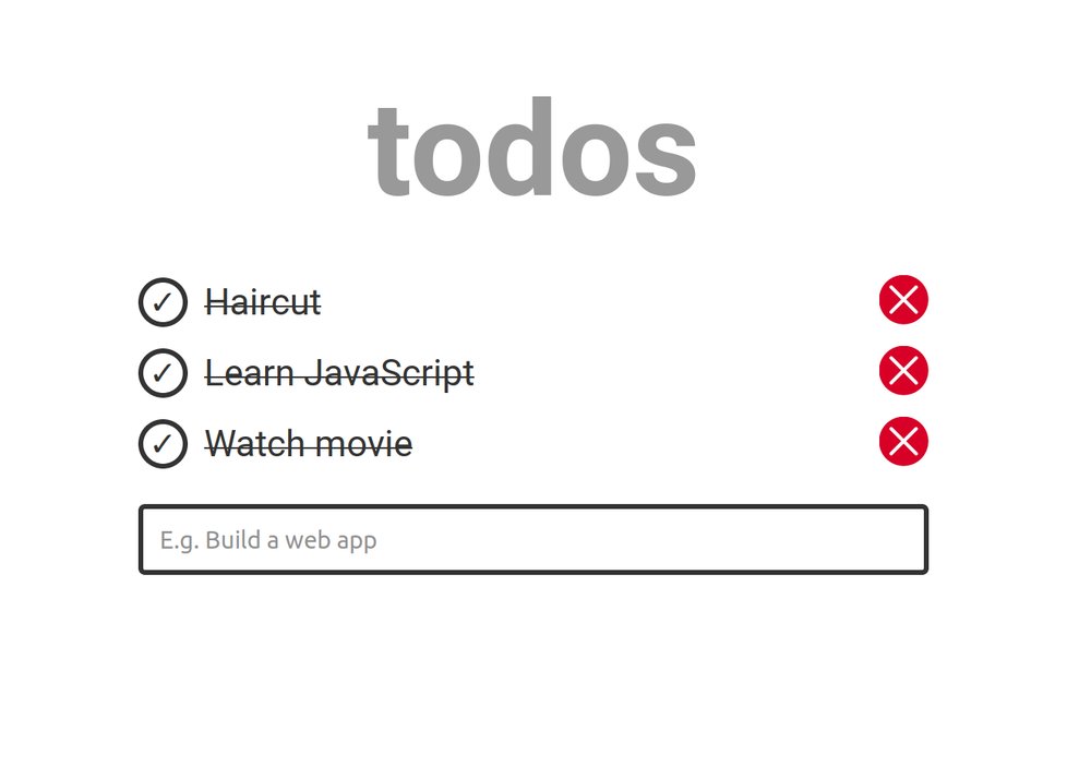 Todo items can be checked off