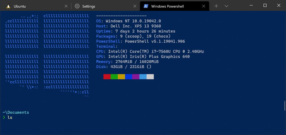 windows terminal theme settings