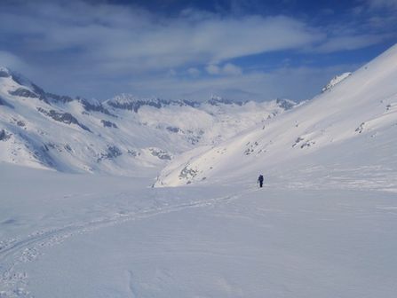 Vedretta del Mandrone - Salendo verso il rifugio Lobbia