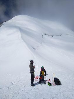 Cresta discesa dal Palü Orientale vista dal pianoro