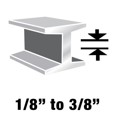 Metal 1/8" to 3/8"