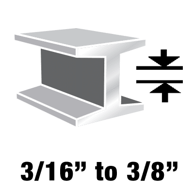 Metal 3/16" to 3/8"
