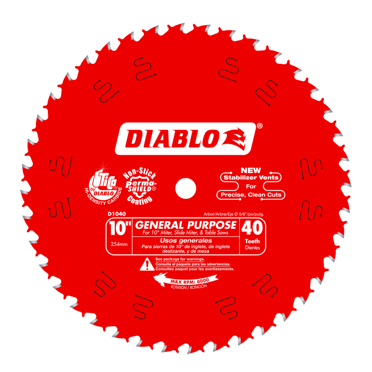 D1040X | Circular Saw Blades | Wood Cutting | General Purpose