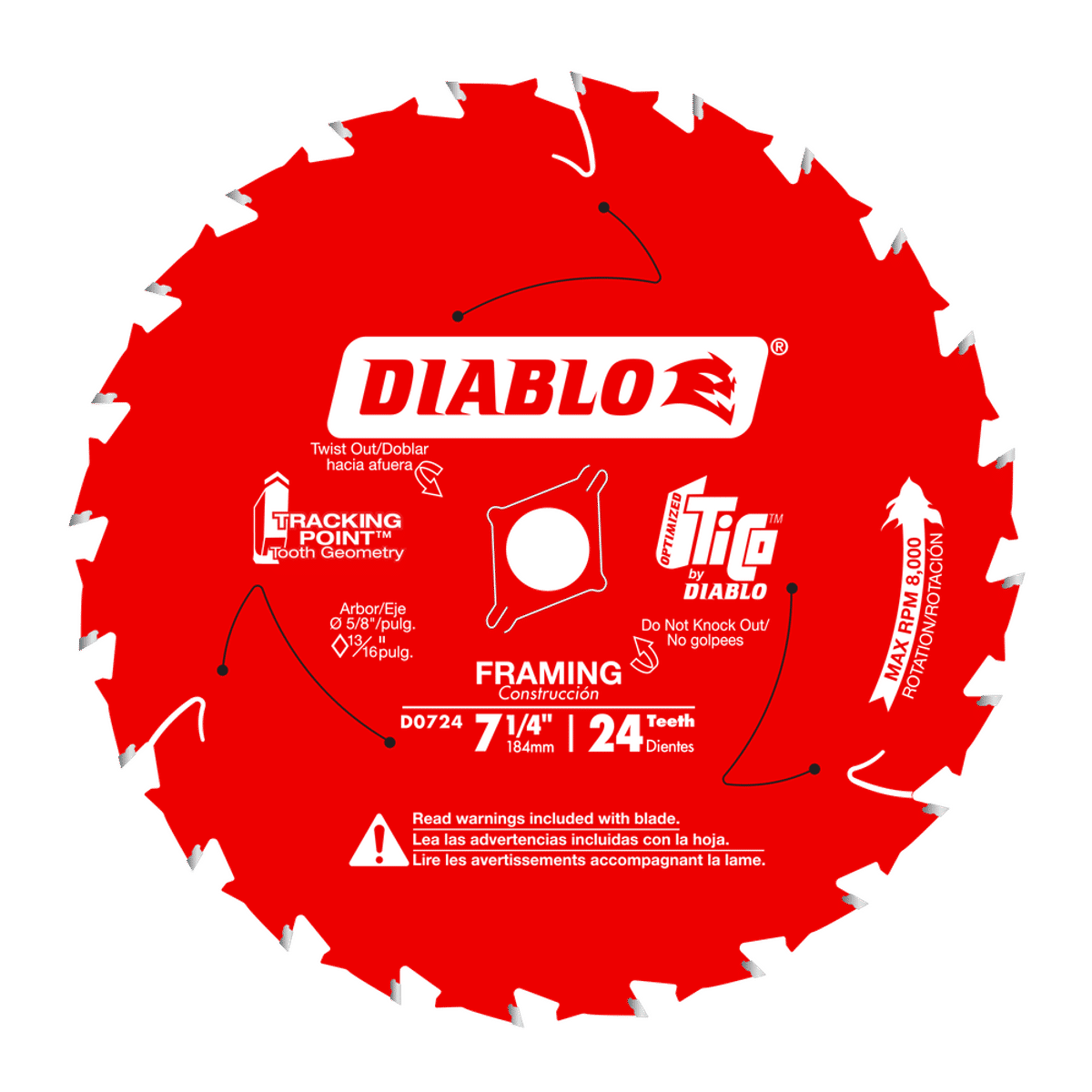 D0724A | Circular Saw Blades | Wood Cutting | Framing