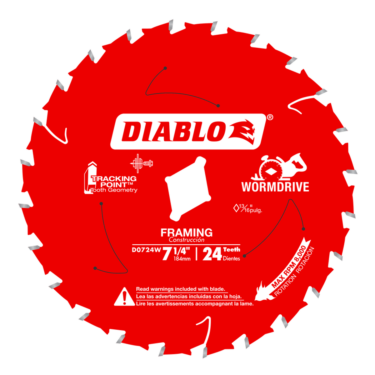 D0724W | Circular Saw Blades | Wood Cutting | Framing