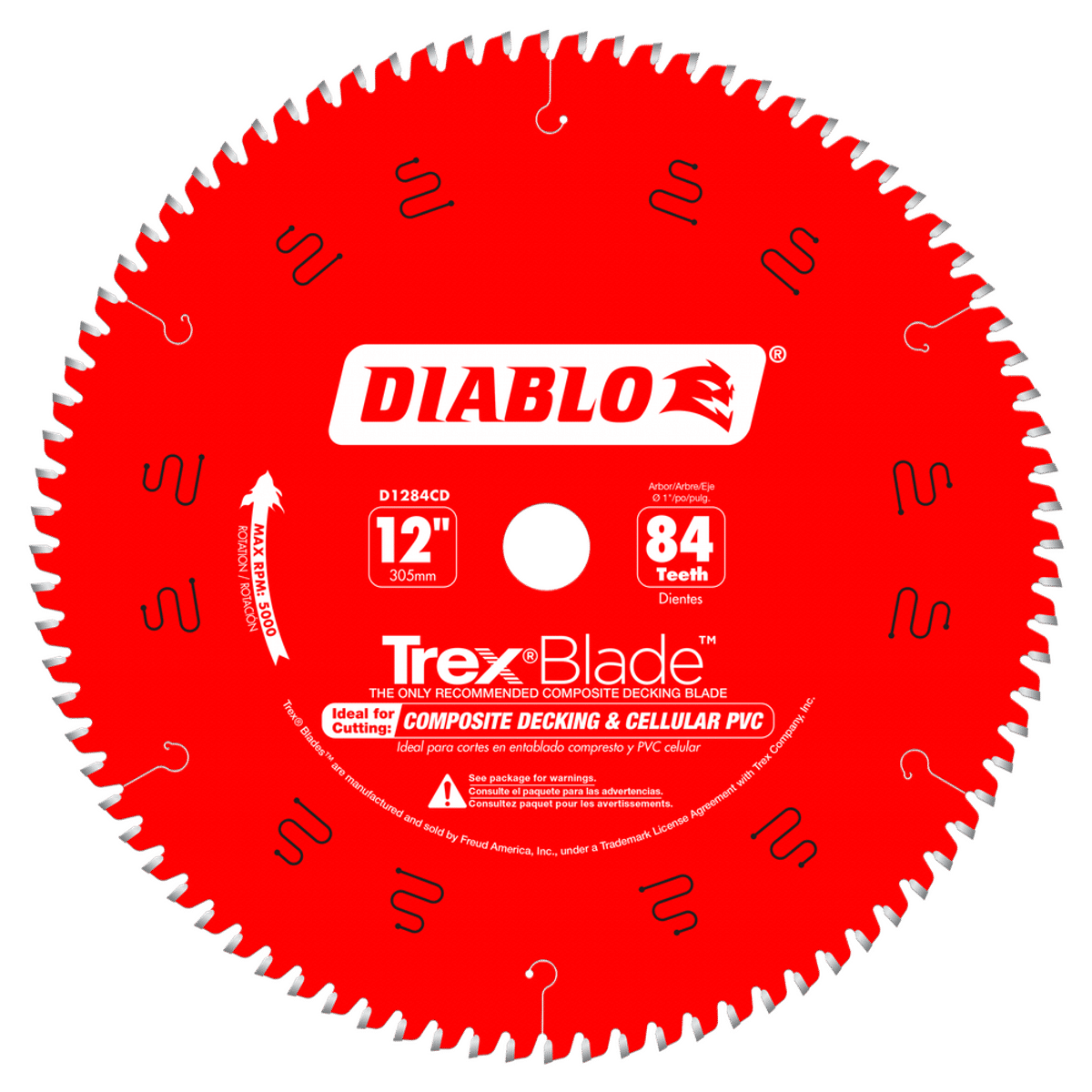 12 in. x 84-Tooth Trex/Composite Material Cutting Saw Blade 12 in. x 84-Tooth Trex/Composite Material Cutting Saw Blade