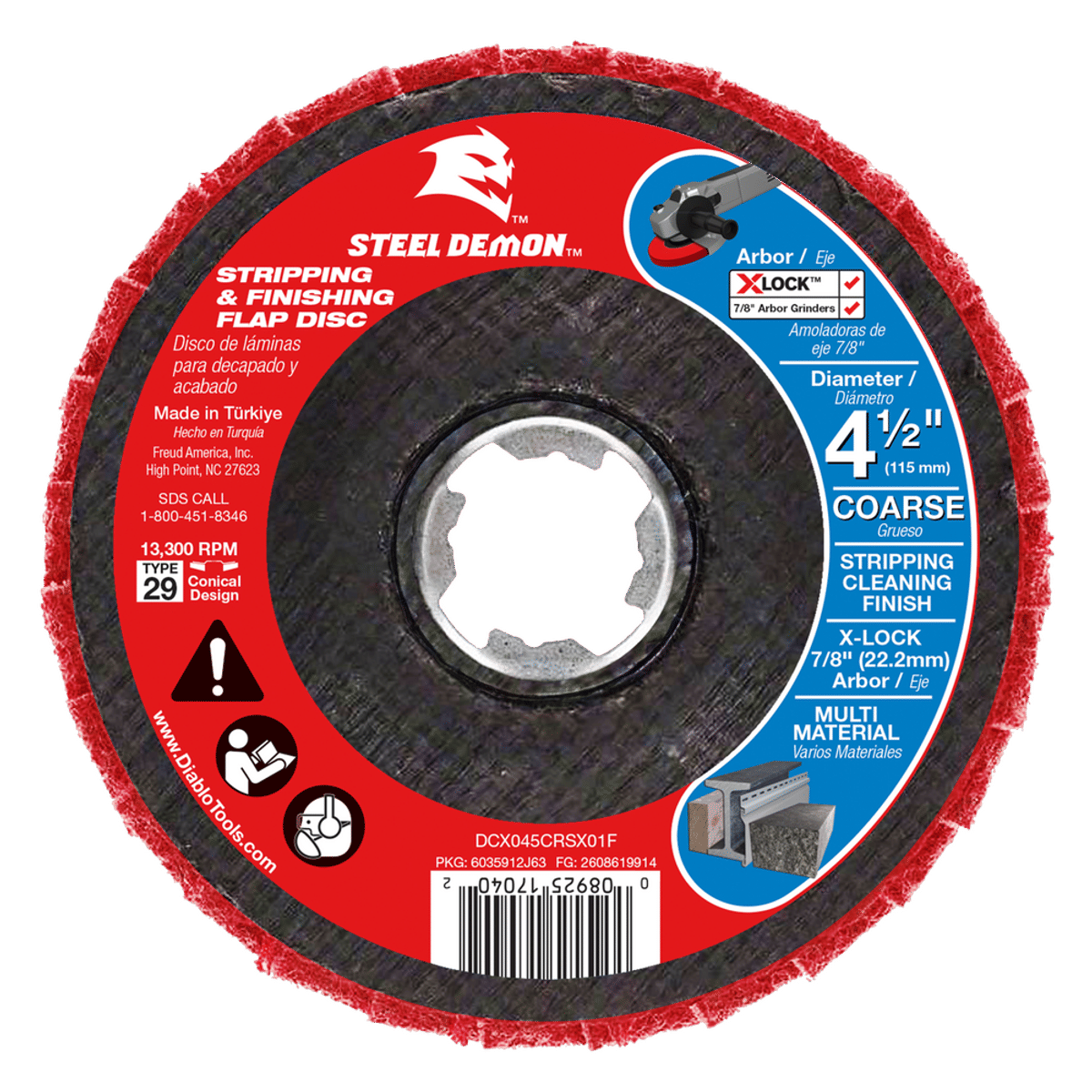 DCX045CRSX01F | Flap Discs | 4-1/2