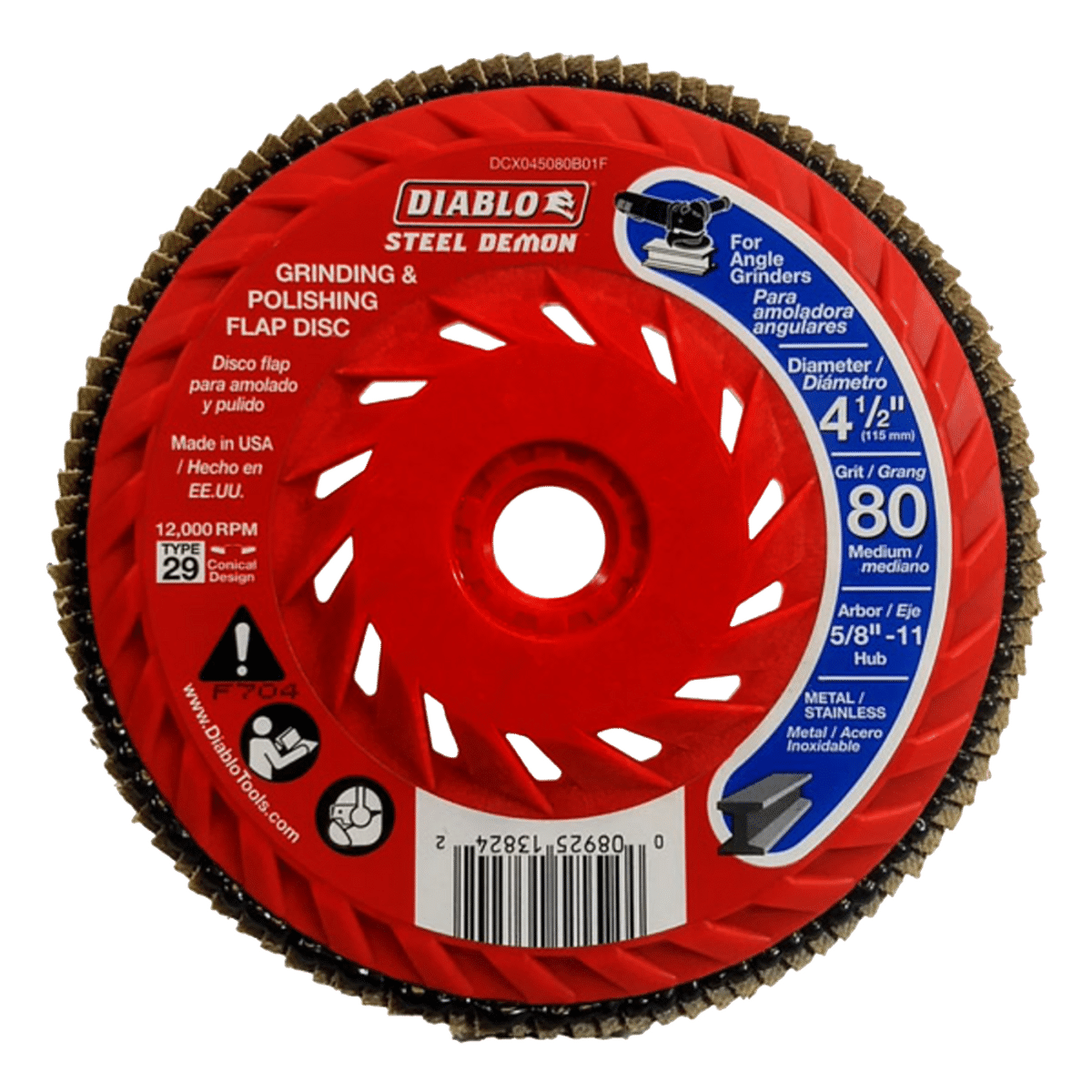 DCX045080B01F | Cutting & Grinding | Metal Grinding | Flap Disc