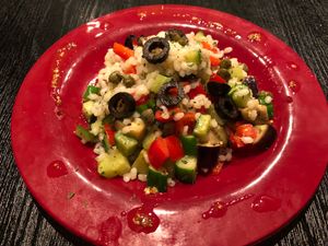 自然農法米のサラダ