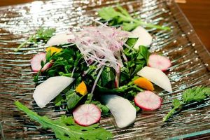 自然栽培の野菜の彩りサラダ