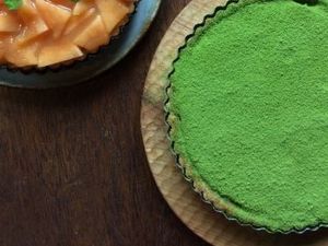 抹茶とあんこのタルト
