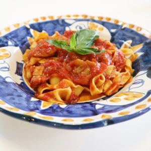 フェットチーネ　ナスとオーガニックトマトソース