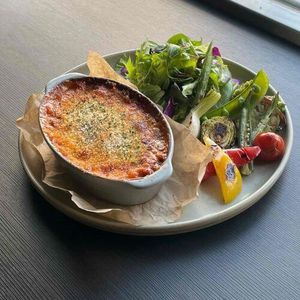 大豆ミートのこんがりグラタン