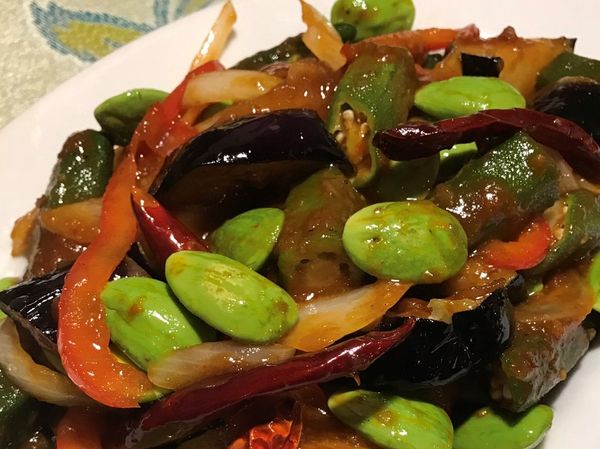 Halal Petai Beans and many kinds of Vegetables with Malaychan Sauce