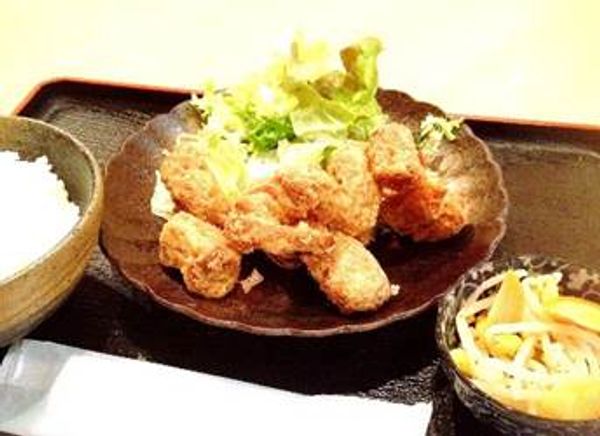 Set meal with Deep fried soybean meat