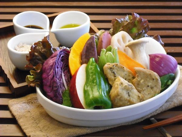 Grilled organic vegetables