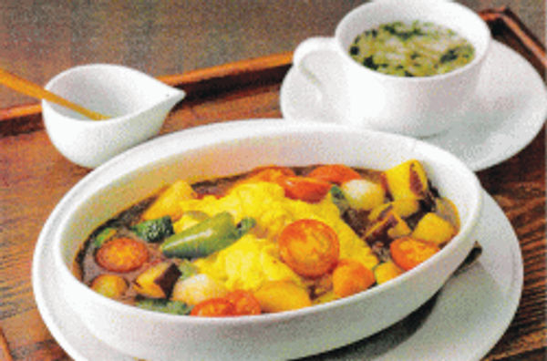 Yuba and organic vegetables grilled curry