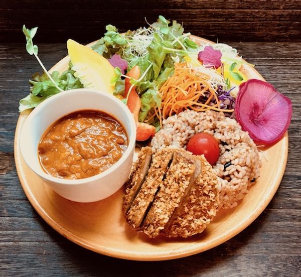 Tomato Vege Curry and Cutlets box