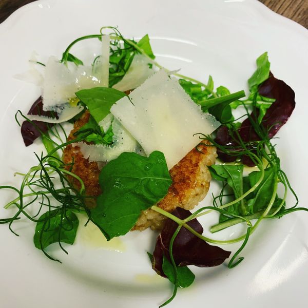 有機玄米焼きリゾット~ハーブサラダ仕立て~