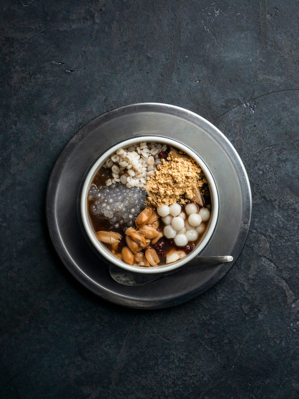 Sweet azuki bean soy pudding